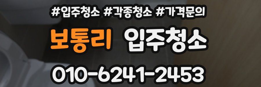 보통리 이사청소