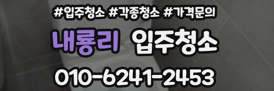 내룡리 이사청소