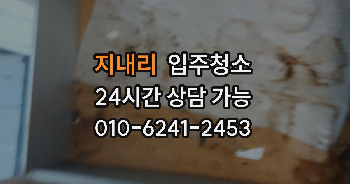 지내리 입주청소