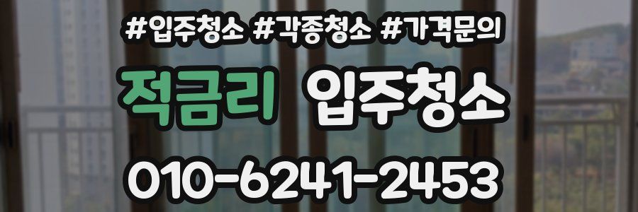 적금리 이사청소