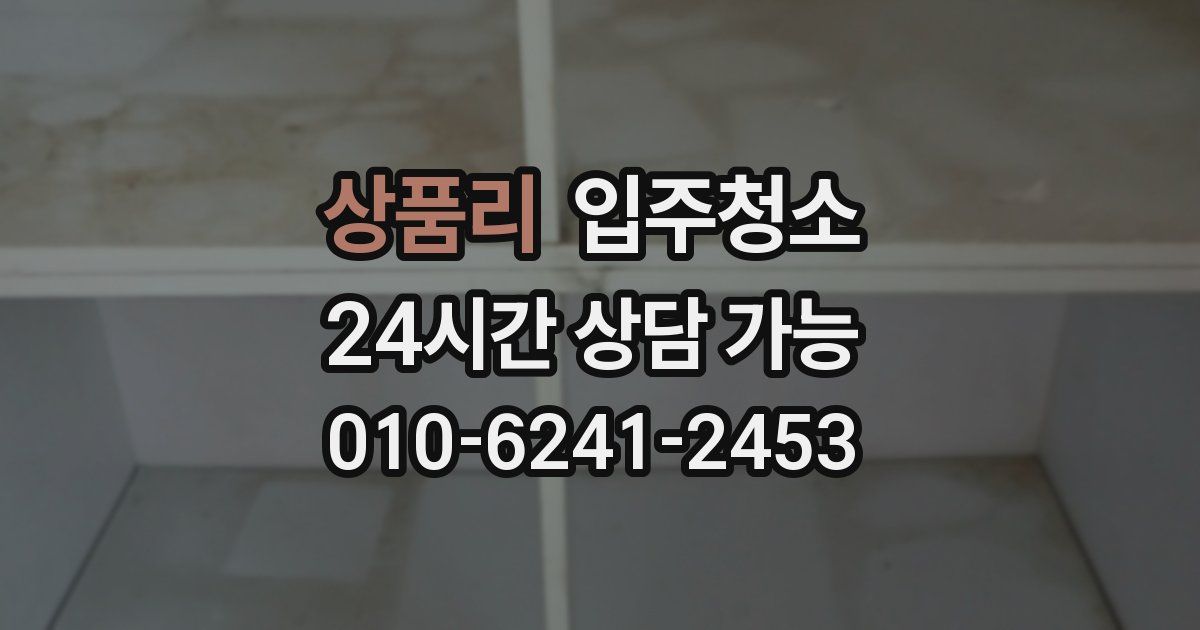 상품리 입주청소