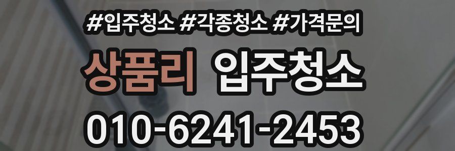 상품리 이사청소