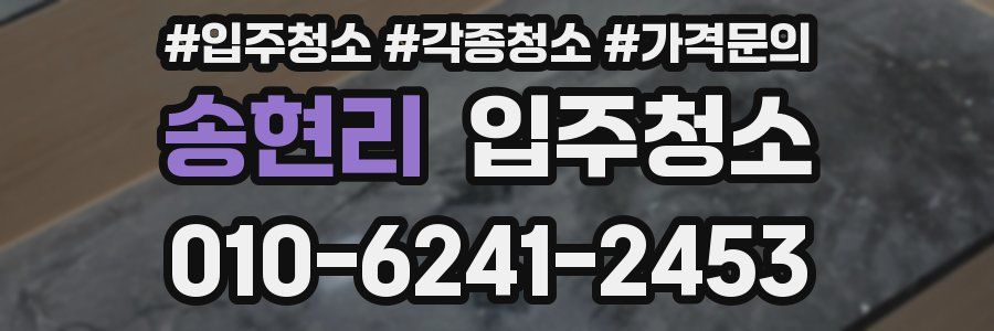 송현리 이사청소