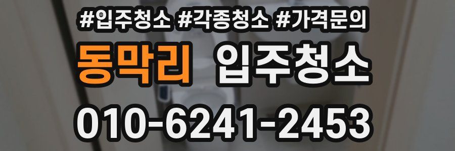 동막리 이사청소