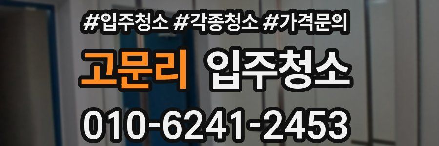 고문리 이사청소