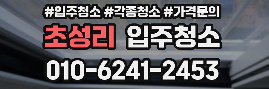 초성리 이사청소