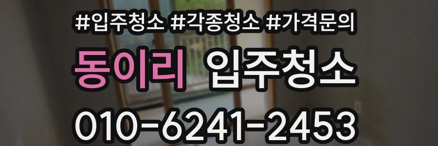 동이리 이사청소