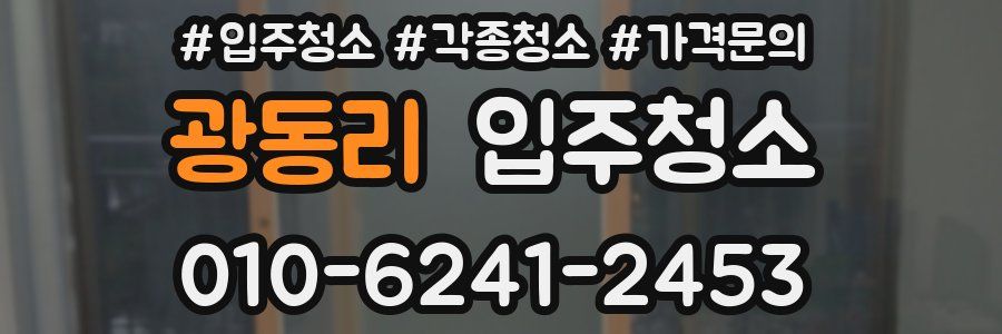 광동리 이사청소