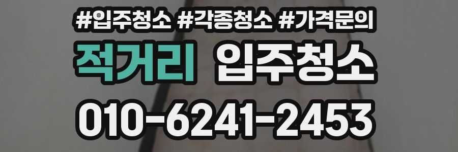 적거리 이사청소