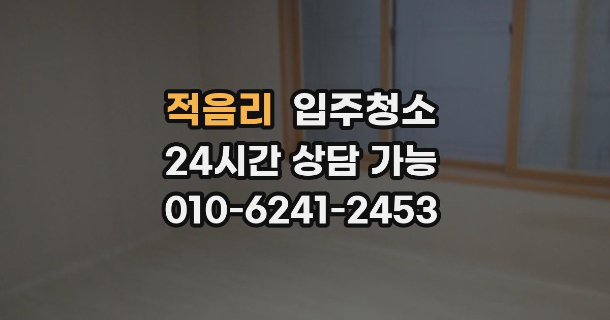 적음리 입주청소