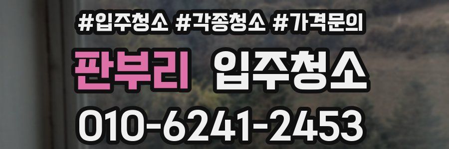 판부리 이사청소