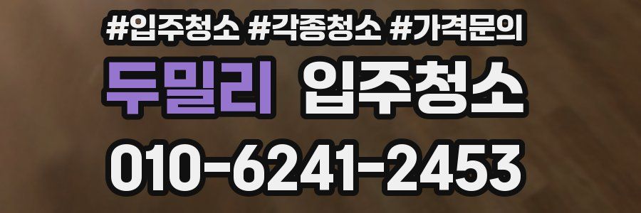 두밀리 이사청소