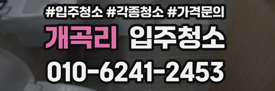 개곡리 이사청소