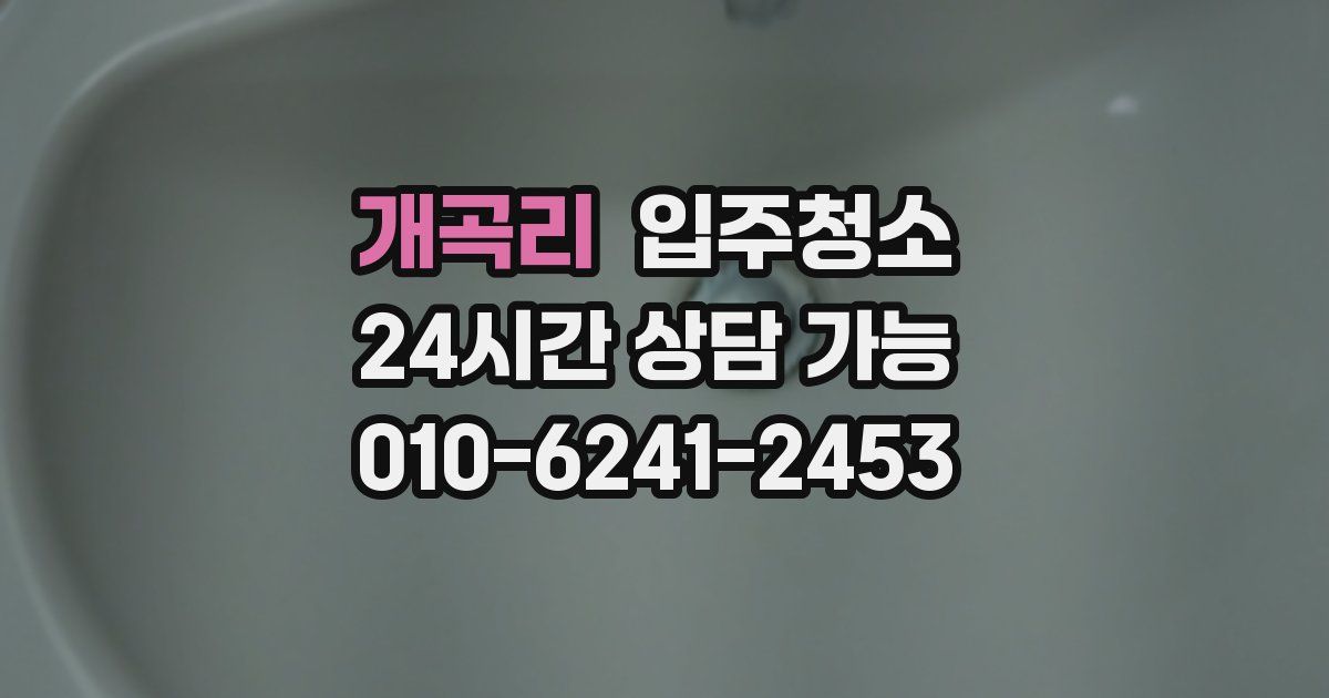 개곡리 입주청소