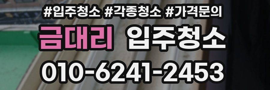 금대리 이사청소