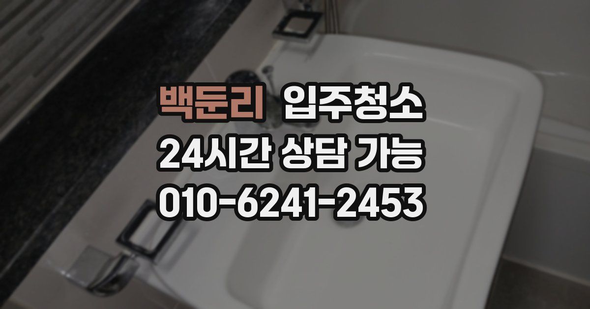 백둔리 입주청소