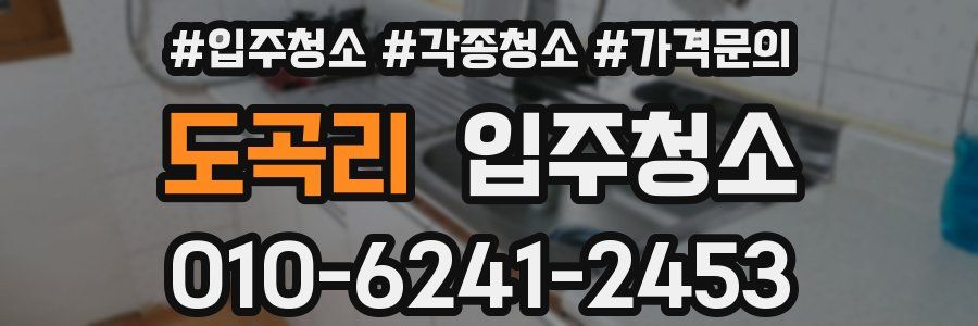 도곡리 이사청소