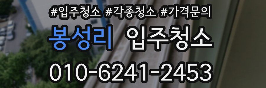 봉성리 이사청소