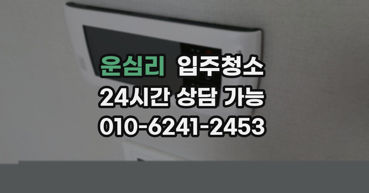 운심리 입주청소