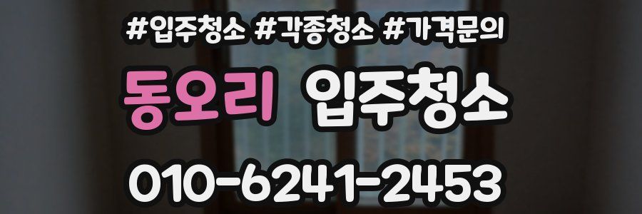 동오리 이사청소