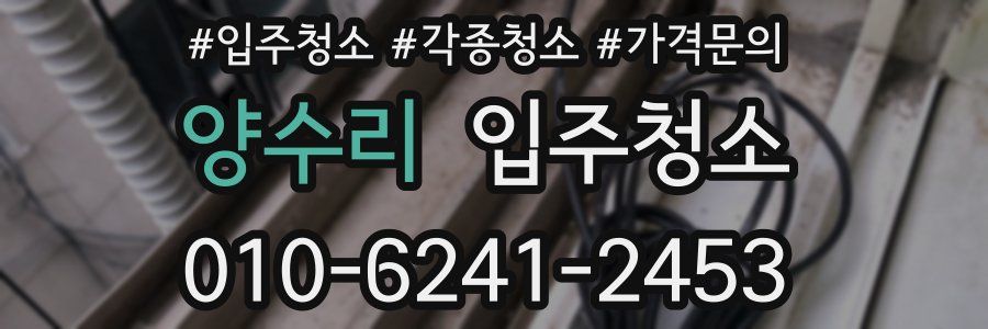 양수리 이사청소