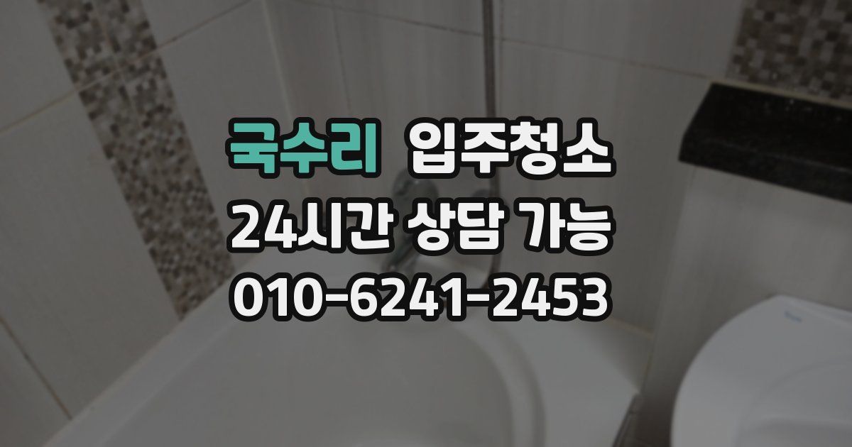 국수리 입주청소