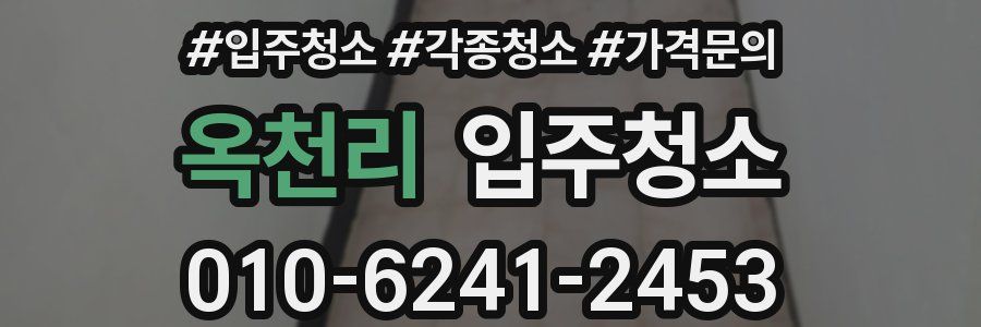 옥천리 이사청소