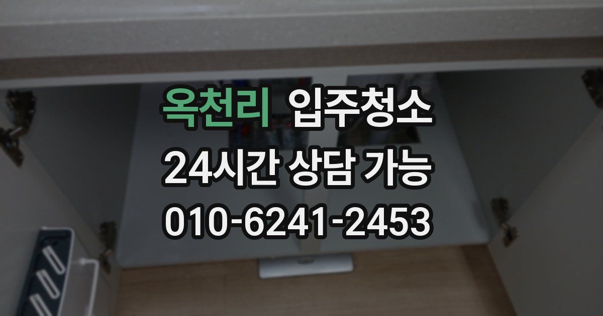 옥천리 입주청소