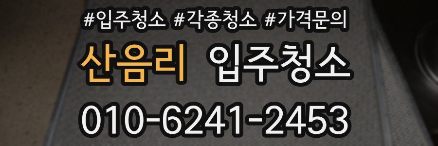 산음리 이사청소