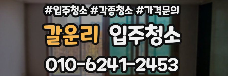 갈운리 이사청소