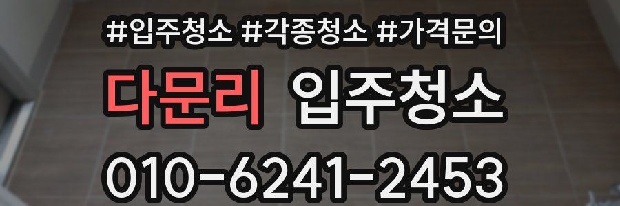 다문리 이사청소