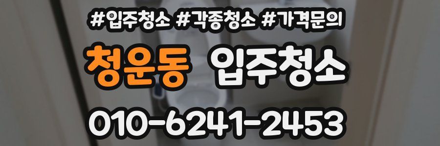 청운동 이사청소