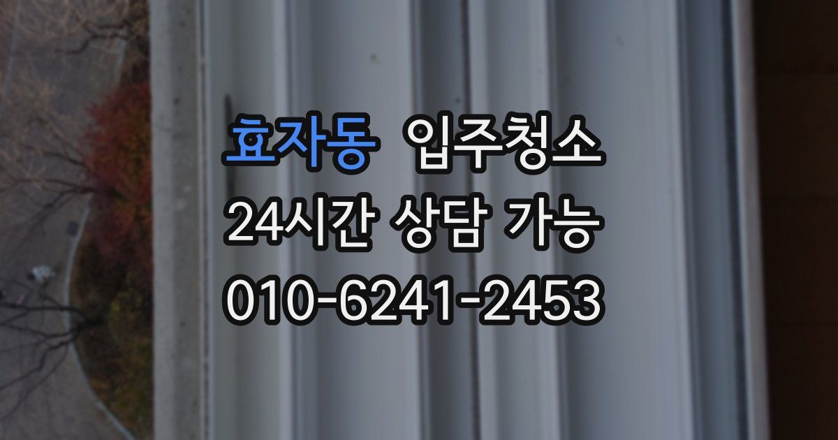 효자동 입주청소