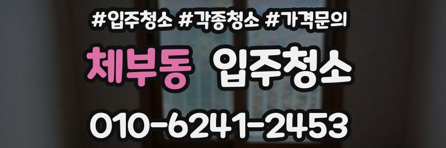 체부동 이사청소