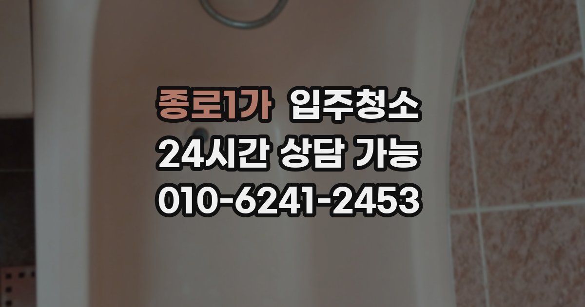 종로1가 입주청소