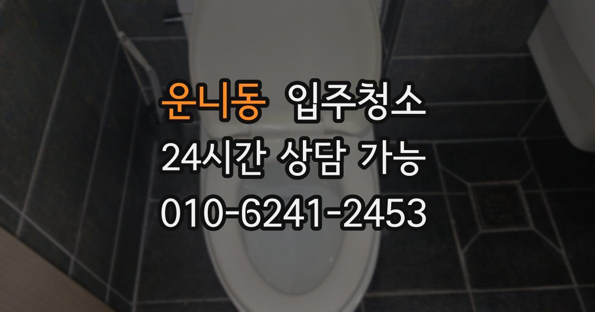 운니동 입주청소