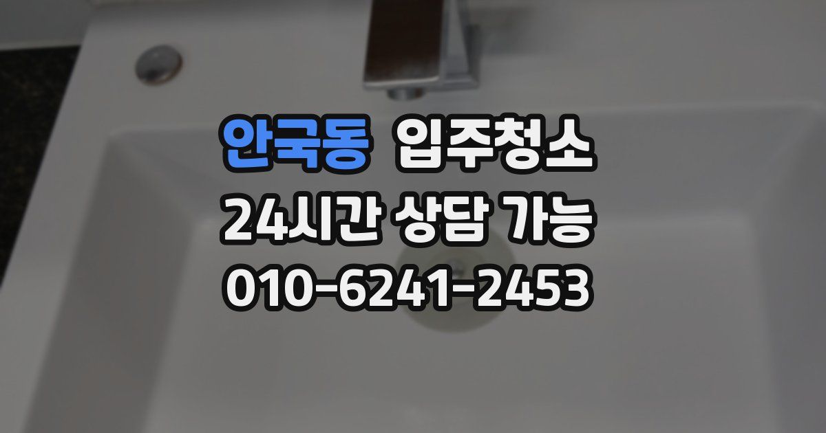 안국동 입주청소