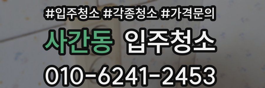 사간동 이사청소