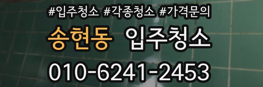 송현동 이사청소