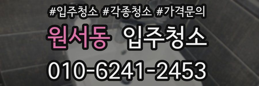 원서동 이사청소