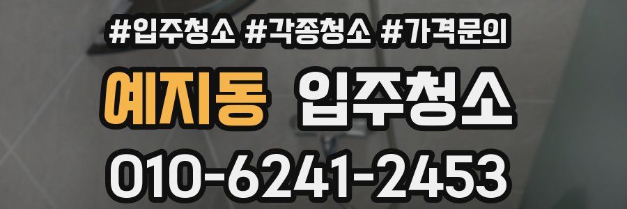 예지동 이사청소