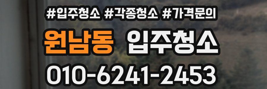 원남동 이사청소