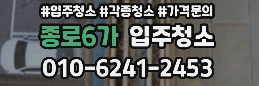 종로6가 이사청소