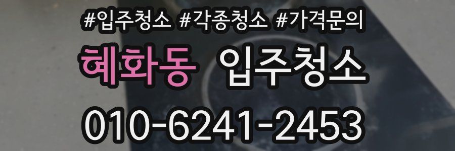 혜화동 이사청소