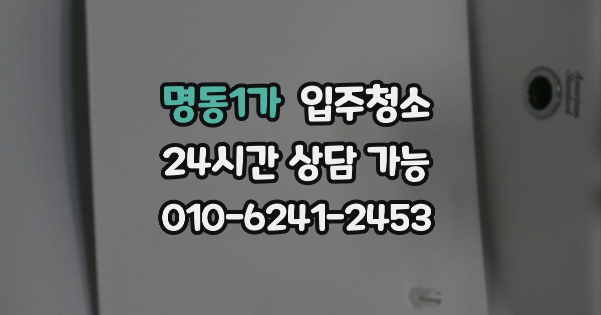 명동1가 입주청소