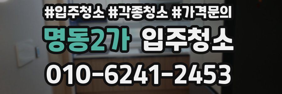 명동2가 이사청소