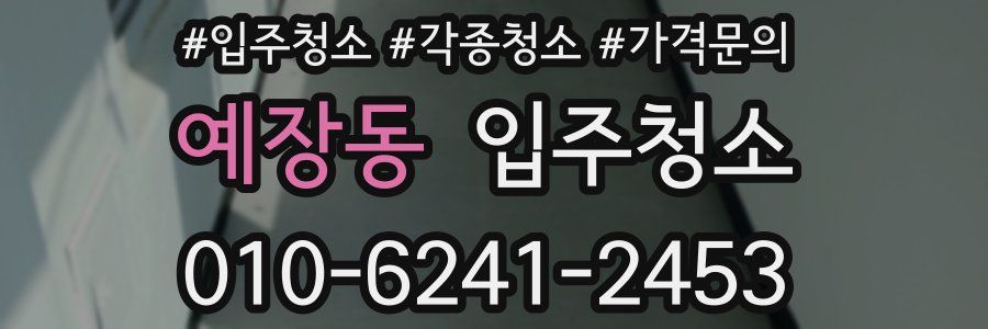 예장동 이사청소