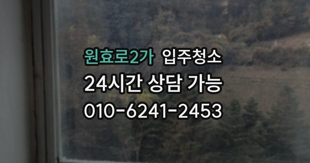원효로2가 입주청소