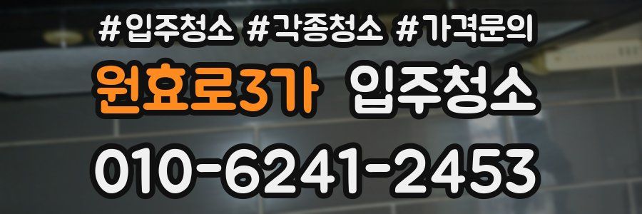 원효로3가 이사청소