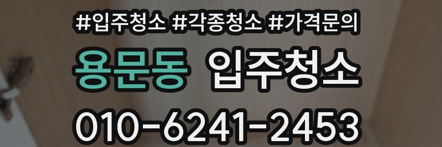 용문동 이사청소